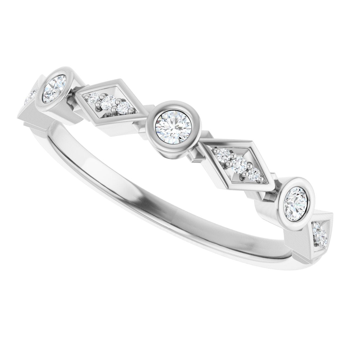 Three-Stone Anniversary Band