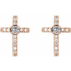 Accented Cross Earrings