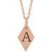 Engravable Rhombus Necklace or Pendant