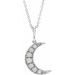 Cabochon Crescent Moon Necklace or Pendant