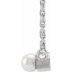 Pearl Petite Bar Necklace or Center