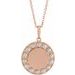 Engravable Halo-Style Necklace or Pendant