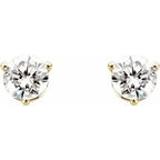 Round 3-Prong Cocktail-Style Stud Earrings