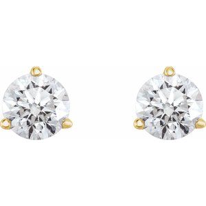 Round 3-Prong Cocktail-Style Stud Earrings