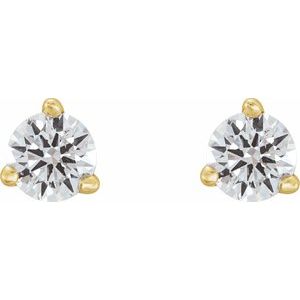 Round 3-Prong Cocktail-Style Stud Earrings