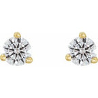 Round 3-Prong Cocktail-Style Stud Earrings