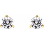 Round 3-Prong Cocktail-Style Stud Earrings