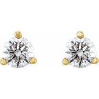 Round 3-Prong Cocktail-Style Stud Earrings