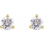Round 3-Prong Cocktail-Style Stud Earrings