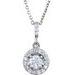 Halo-Style Necklace or Pendant