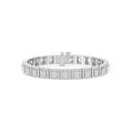 9 ⅞ ctw Round and Princess LGD Halo Tennis Bracelet - 7 Inches