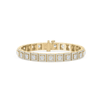 9 ⅞ ctw Round and Princess LGD Halo Tennis Bracelet - 7 Inches