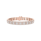 9 ⅞ ctw Round and Princess LGD Halo Tennis Bracelet - 7 Inches