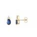 Oval 4-Prong Accented Earrings