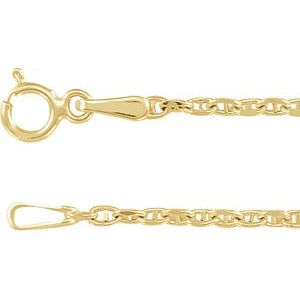 1.8 mm Hollow Diamond-Cut Anchor Chain