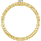 Rope Solitaire Ring
