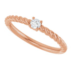 Rope Solitaire Ring