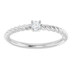 Rope Solitaire Ring