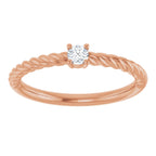 Rope Solitaire Ring