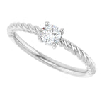 Rope Solitaire Ring