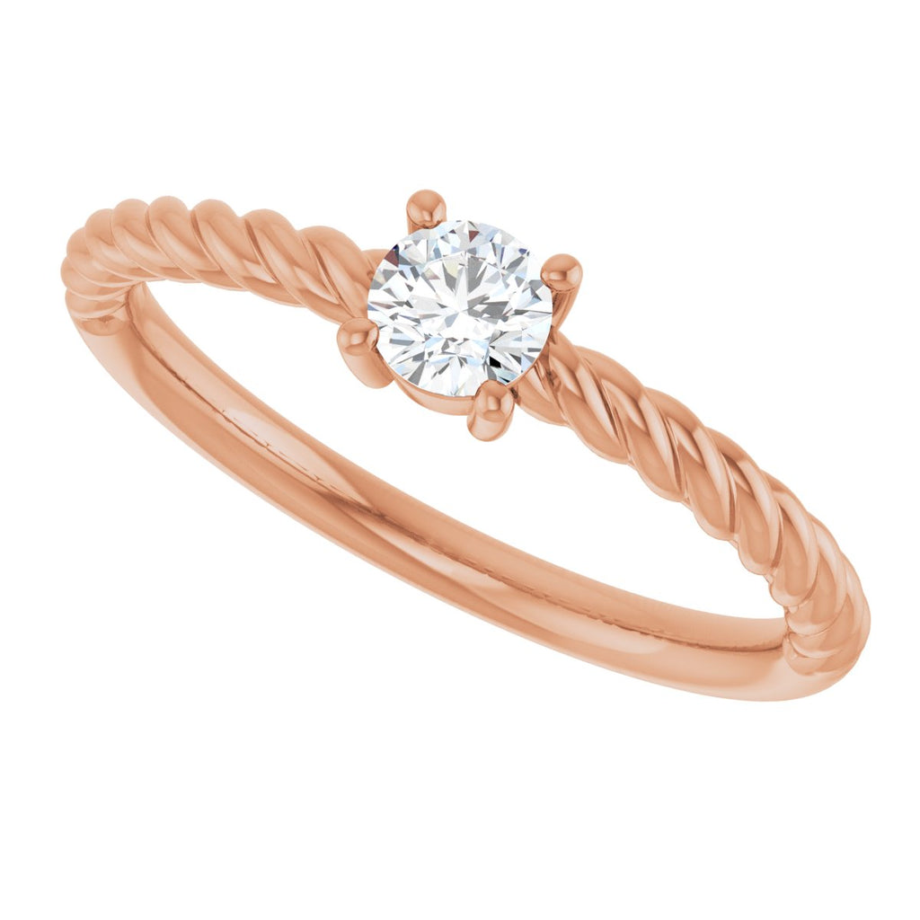 Rope Solitaire Ring