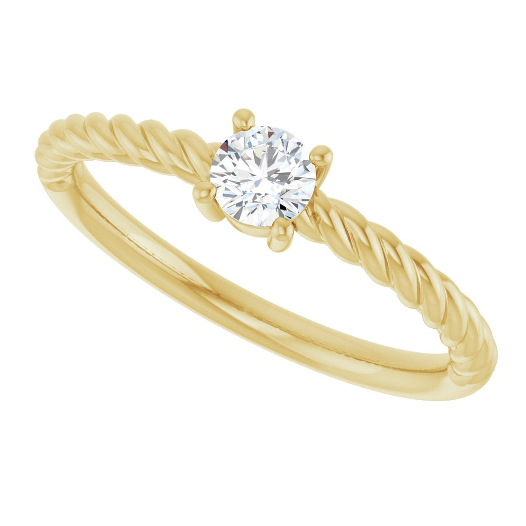 Rope Solitaire Ring