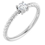 Rope Solitaire Ring