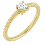 Rope Solitaire Ring