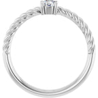 Rope Solitaire Ring