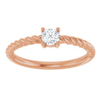 Rope Solitaire Ring