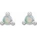 Round 3-Prong Rose-Cut Stud Earrings