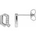 Accented Gothic Initial Earrings