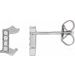 Accented Gothic Initial Earrings
