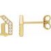 Accented Gothic Initial Earrings