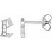 Accented Gothic Initial Earrings