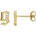 Accented Gothic Initial Earrings