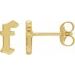 Gothic Initial Earring