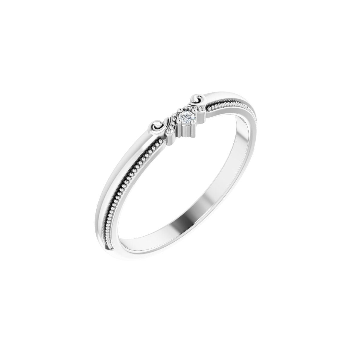 Accented Engagement Ring or Band