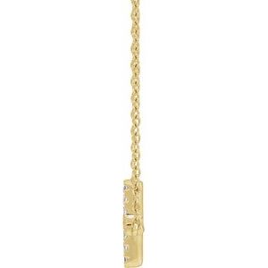 Lab-Grown Diamond Sideways Cross Necklace