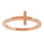 Stackable Sideways Cross Ring