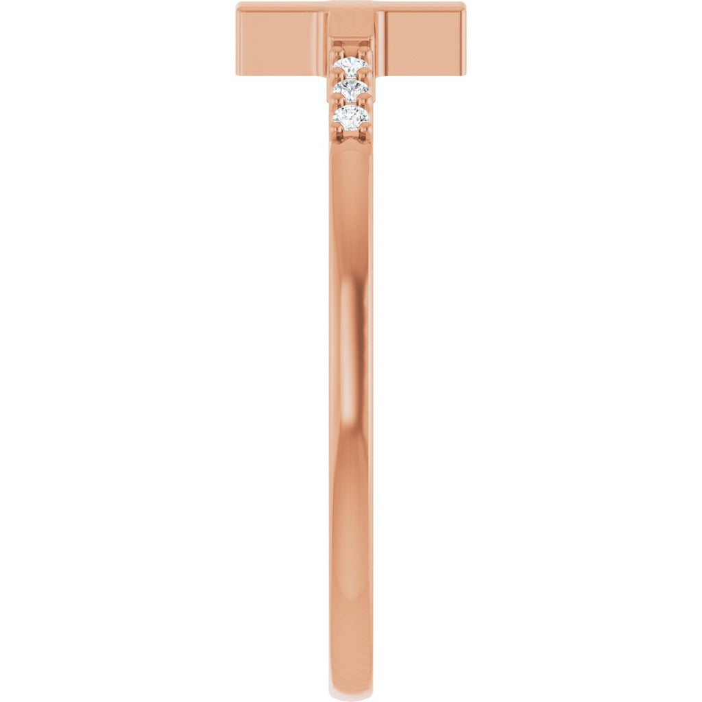 Stackable Sideways Cross Ring