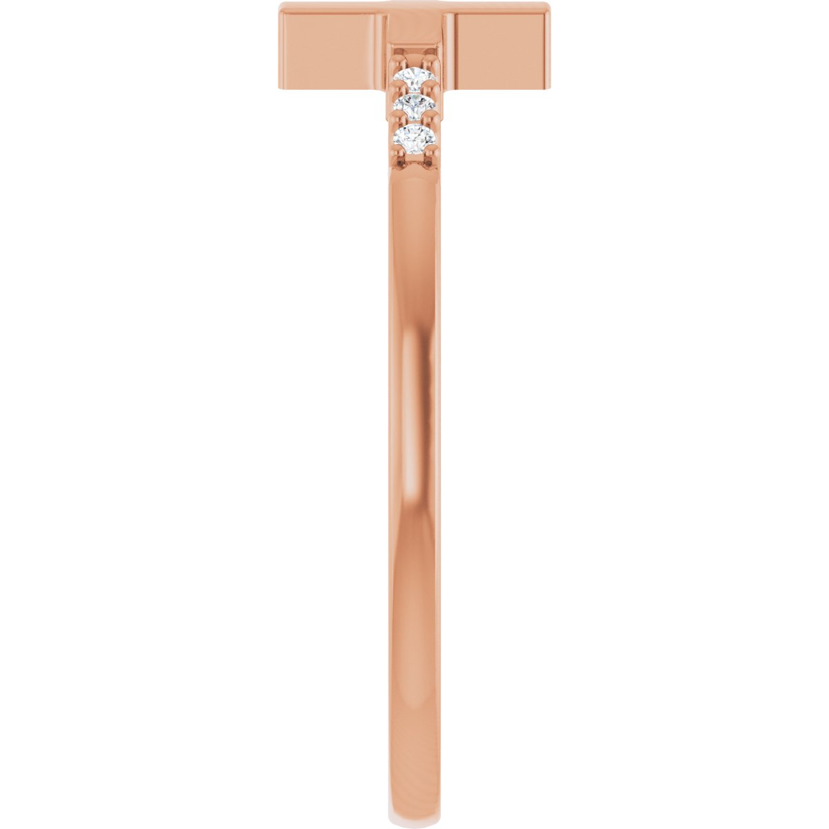 Stackable Sideways Cross Ring