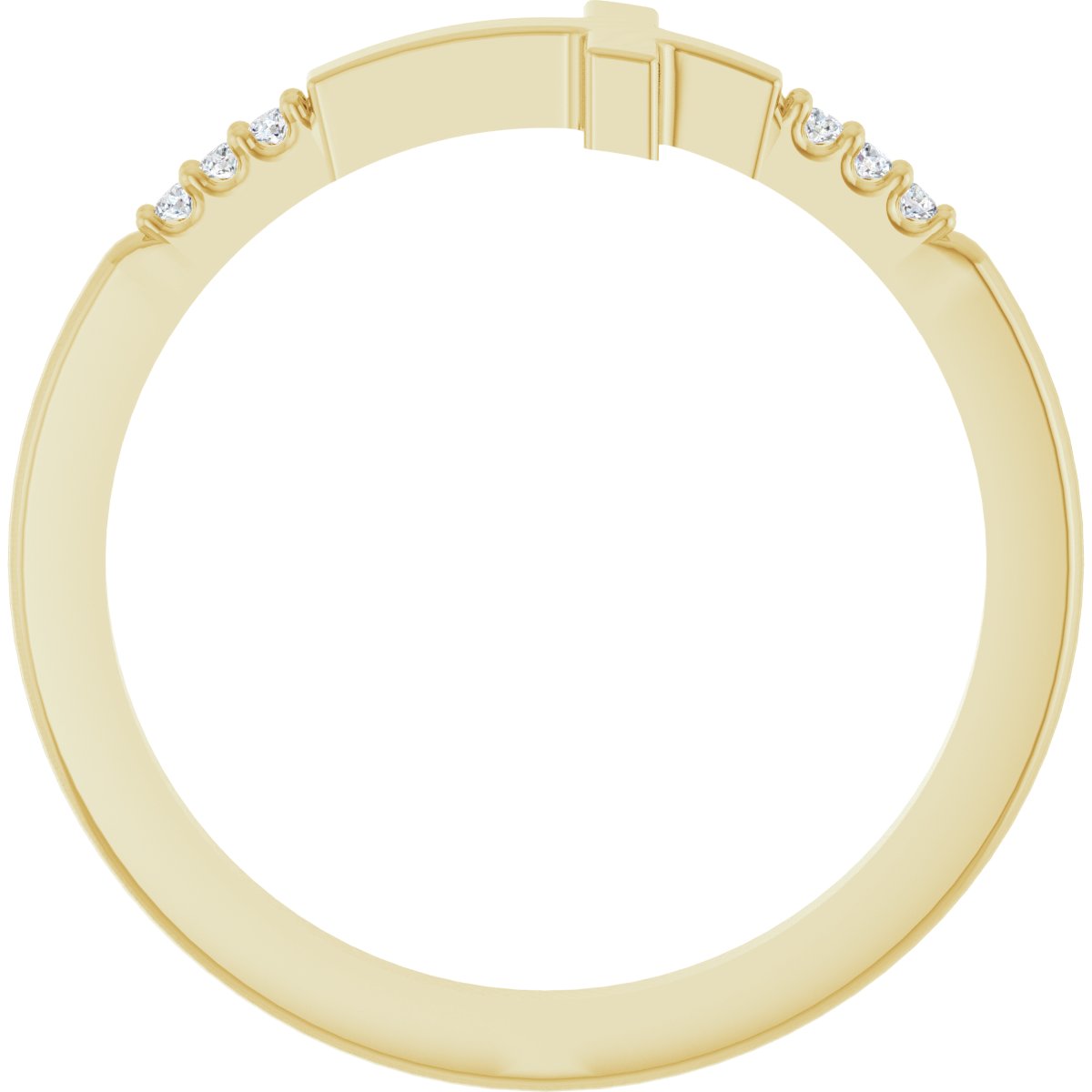 Stackable Sideways Cross Ring