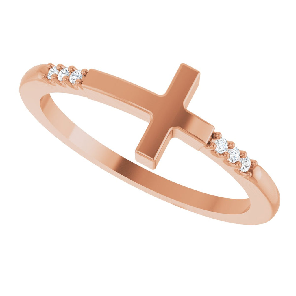 Stackable Sideways Cross Ring