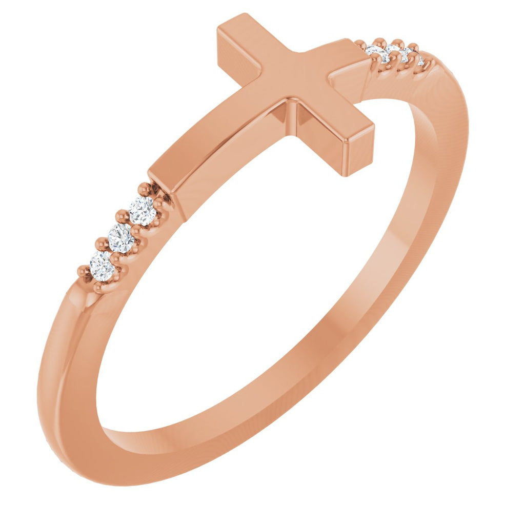 Stackable Sideways Cross Ring