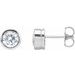 Solitaire Bezel-Set Stud Earrings