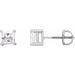 Square 4-Prong Stud Earrings