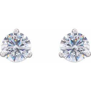 Round 3-Prong Stud Earrings