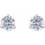Round 3-Prong Stud Earrings