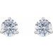 Round 3-Prong Stud Earrings